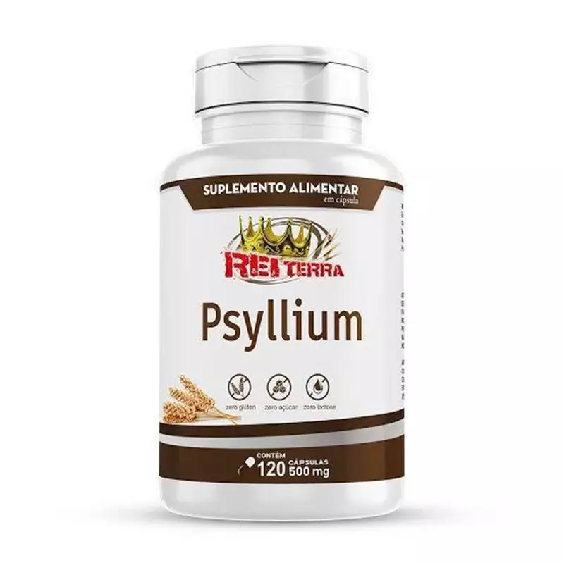 Psyllium 500 mg Rei Terra 120 Cápsulas