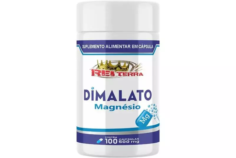 Magnésio Dimalato 500mg Rei Terra 100 Cápsulas