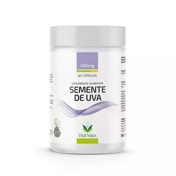 Semente de Uva 360mg Vital Natus 60 Cápsulas