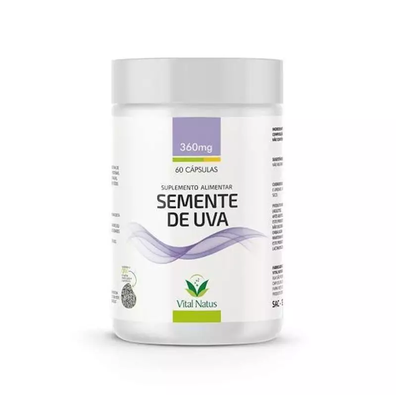 Semente de Uva 360mg Vital Natus 60 Cápsulas