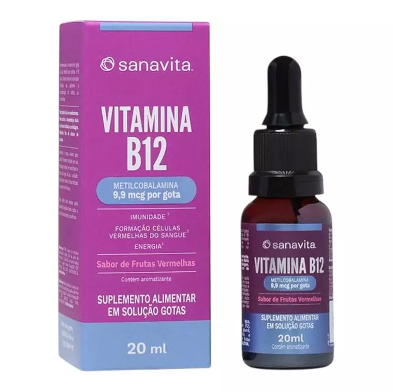 Vitamina B12 (Metilcobalamina)  Sanavita em Gotas 20ml