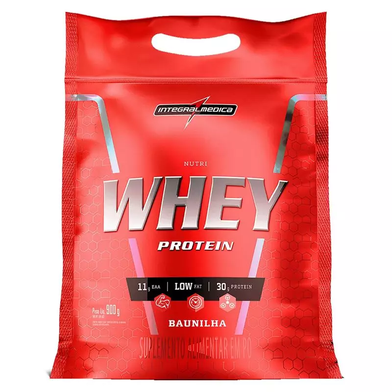 Whey Protein Nutri Integramedica chocolate/Baunilha/Morango 900g