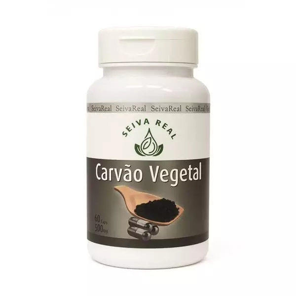 Carvão Vegetal 300mg Seiva Real 60 Cápsulas