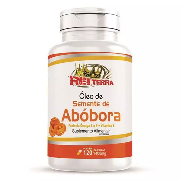 Óleo de Semente de Abóbora 1400mg Rei Terra 120 Cápsulas