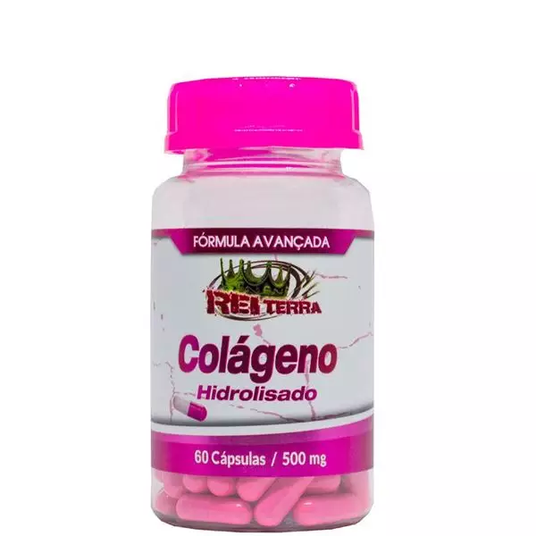 Colágeno Hidrolisado 500mg Rei Terra 120 Cápsulas