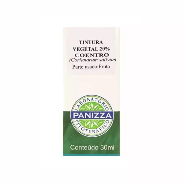 Tintura Coentro Vegetal 20% Panizza 30ml 