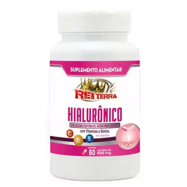 Hialurônico 500mg Rei Terra 60 Cápsulas