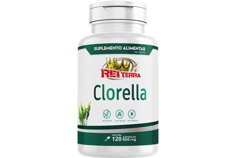 Clorella 500mg Rei Terra 120 Cápsulas