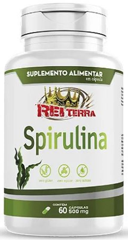 Spirulina 500mg Rei terra 120 Cápsulas