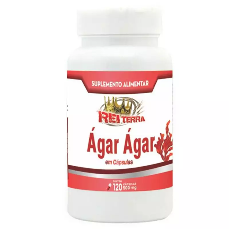 Ágar Ágar 500mg Rei Terra 120 Cápsulas