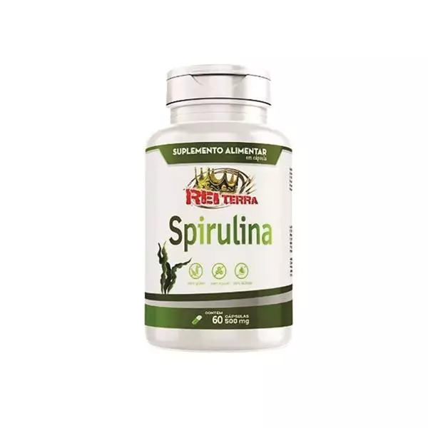 Spirulina 500mg Rei terra 120 Cápsulas